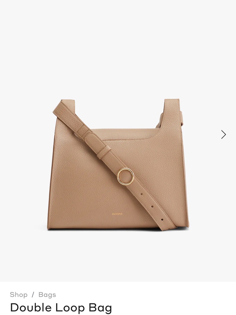 Cuyana Double Loop Crossbody Bag in Cappuccino